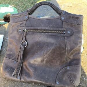 Ruehl No. 925 Brown Leather Tote Bag